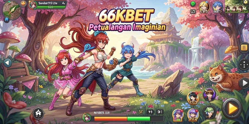 Tangkapan layar gameplay <strong>66KBET</strong> menampilkan aksi seru karakter anime.