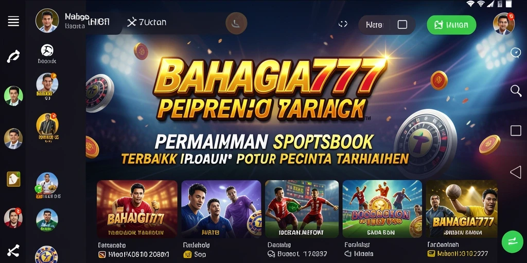 Tampilan utama BAHAGIA777 dengan fitur taruhan yang menarik.