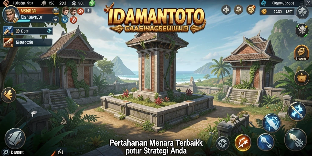 Gameplay seru dan strategis IDAMANTOTO dalam mode Tower Defense.