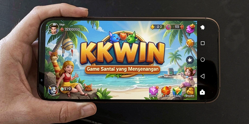 Tampilan gameplay menarik dari KKWIN dengan grafis ceria.
