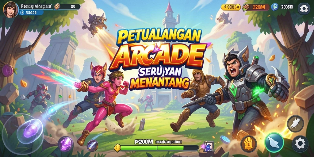 Tampilan gameplay yang menarik dan penuh warna dari P200M.