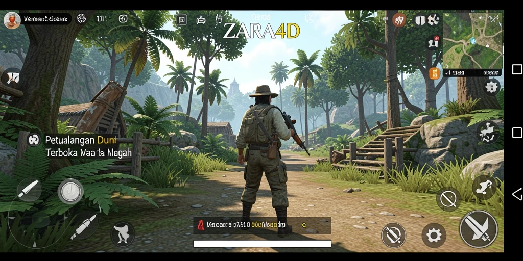 Screenshot ZARA4D menampilkan gameplay dunia terbuka yang memukau.
